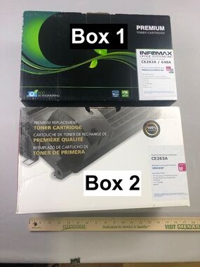 2 NEW Toner Compatible w/ popular Laser Jet Printer 648A/CE263A Magenta NIB READ